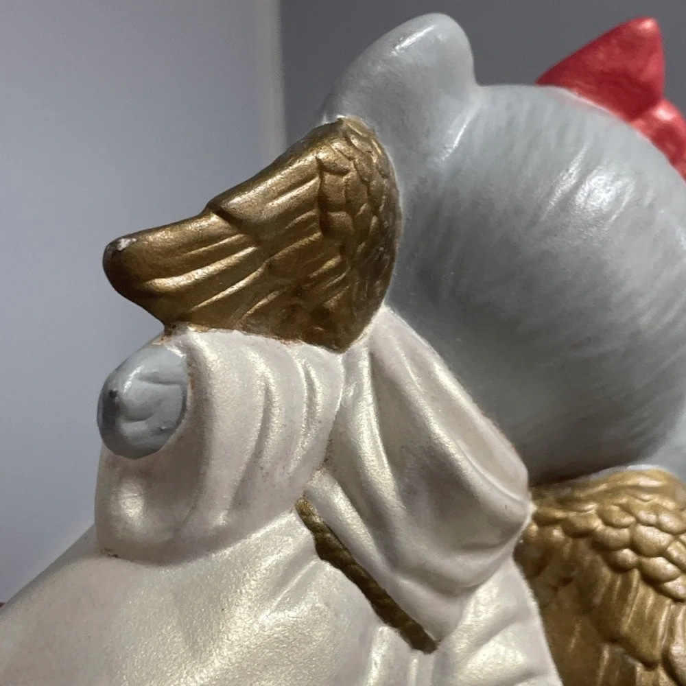 Kissing Mice Angels Handpainted Ceramic‎ Figurines 5